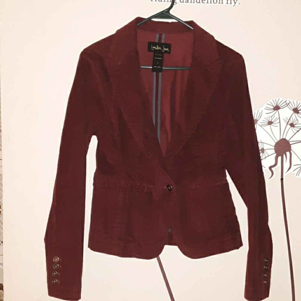 Never Worn Burgundy Corduroy Blazer/Jacket